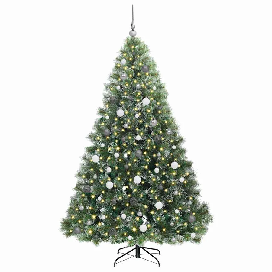 Sapin de Noël artificiel avec 300 LED Vert 210 cm PE et PVC - 3