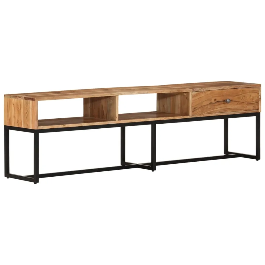 Meuble TV 160x30x45 cm Bois d'acacia massif - 11