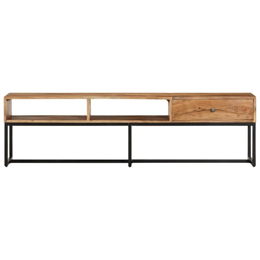 Meuble TV 160x30x45 cm Bois d'acacia massif - 2