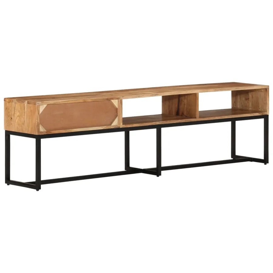 Meuble TV 160x30x45 cm Bois d'acacia massif - 4