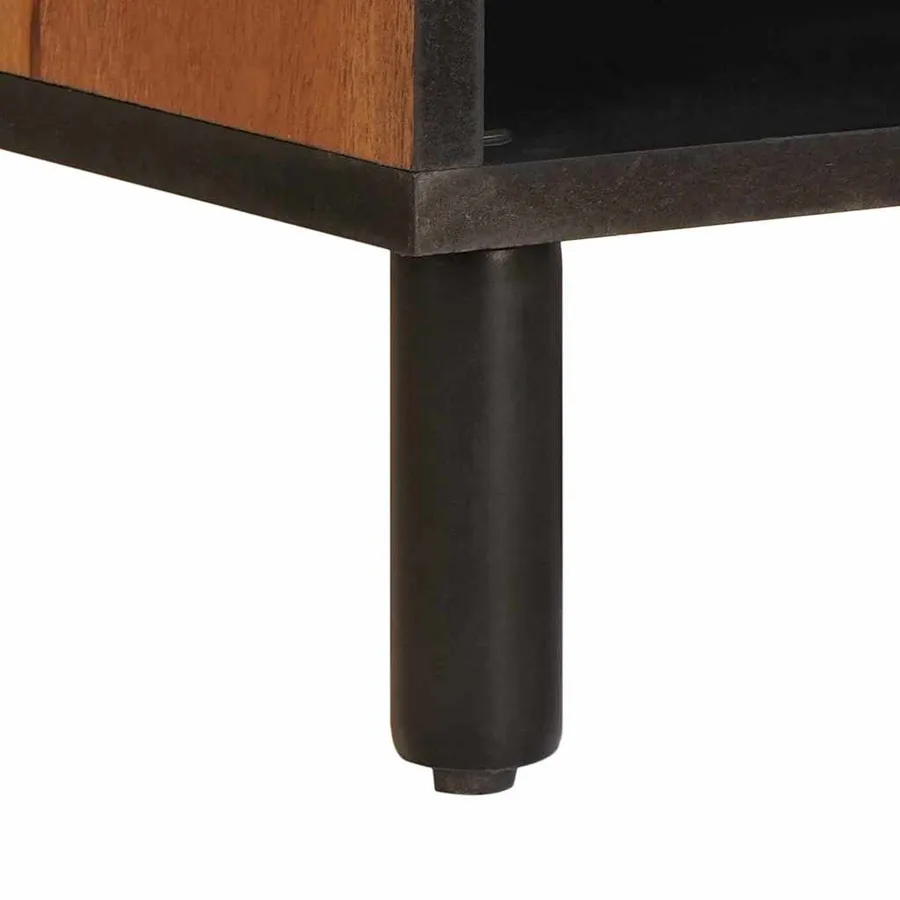 Meuble TV avec tiroir Finition Acacia Brun 100 x 33 x 46 cm - 8