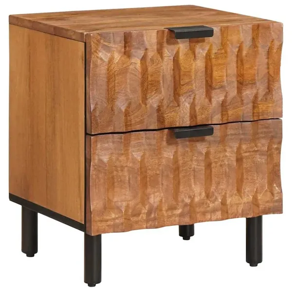 Cabinet de chevet Marron 40 x 33 x 46 cm Bois de mangue massif