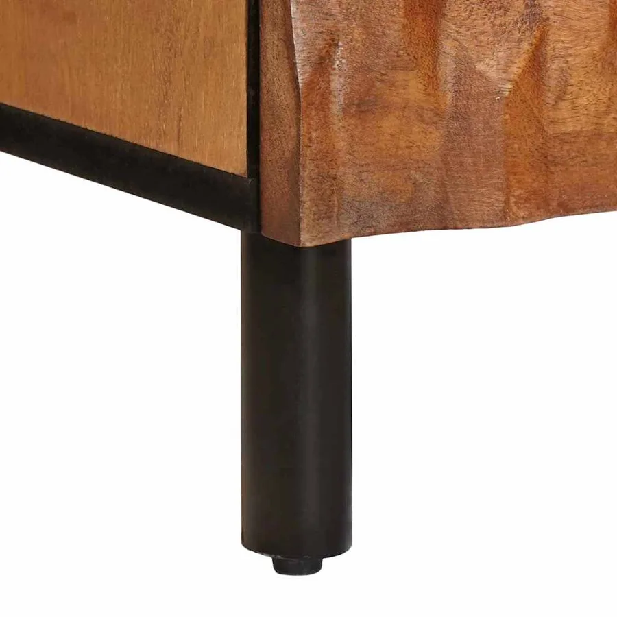 Cabinet de chevet Marron 40 x 33 x 46 cm Bois de mangue massif - 8
