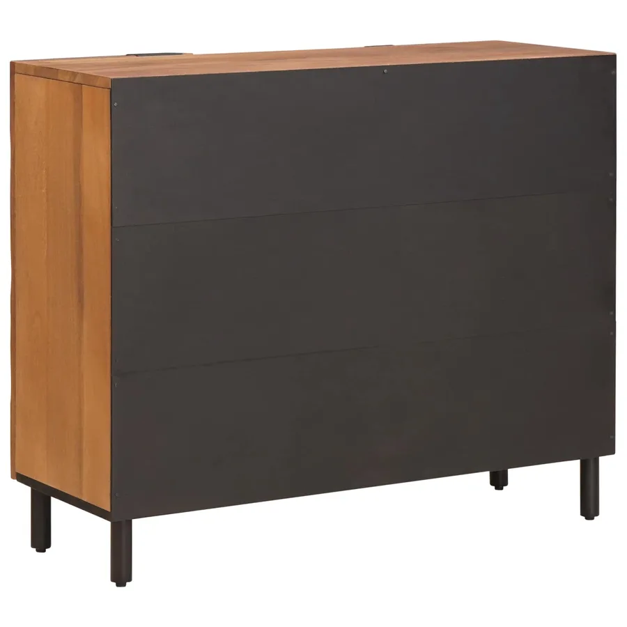 Buffet avec étagère Finition Acacia Brun 90 x 33 x 75 cm - 5