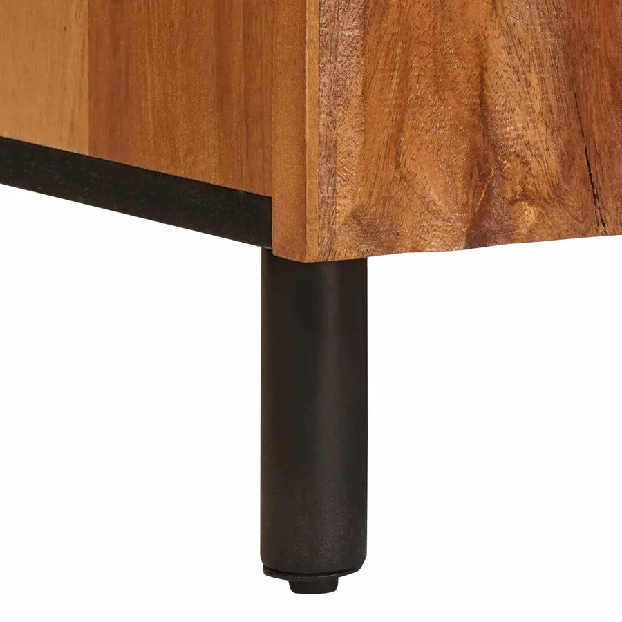 Buffet avec étagère Finition Acacia Brun 90 x 33 x 75 cm - 8