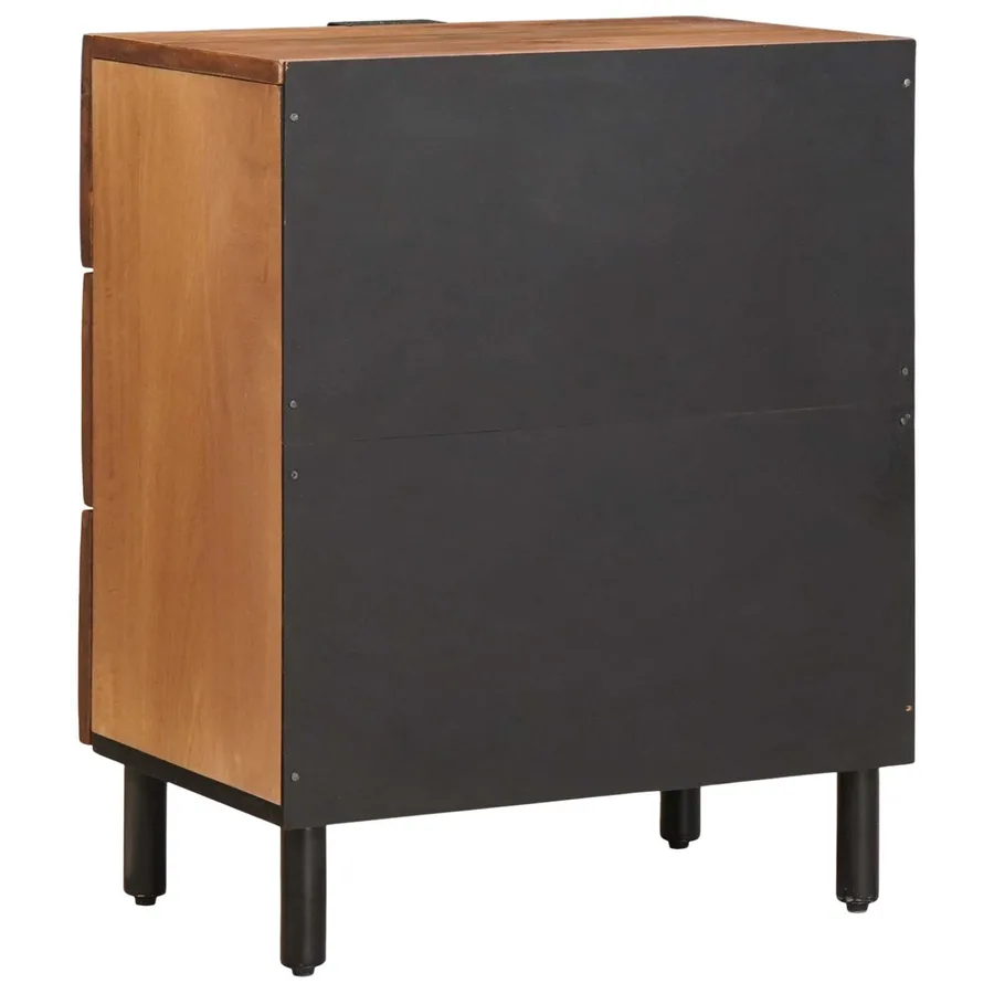Cabinet de chevet Marron 50 x 33 x 62 cm Bois de mangue massif - 5