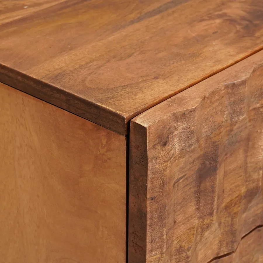 Cabinet de chevet Marron 50 x 33 x 62 cm Bois de mangue massif - 6