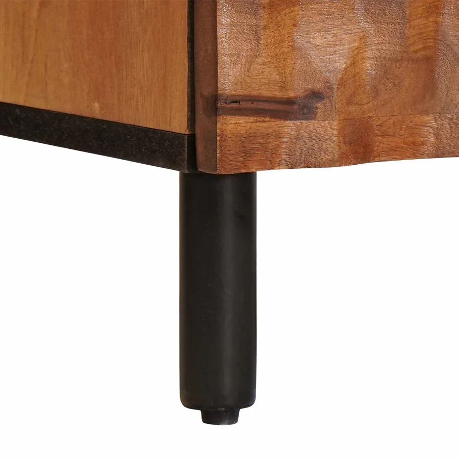 Cabinet de chevet Marron 50 x 33 x 62 cm Bois de mangue massif - 8