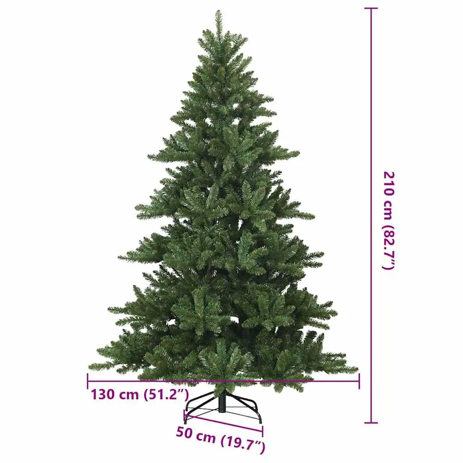 Sapin de Noël Artificiel à Branches Articulées Vert 210 cm - 9