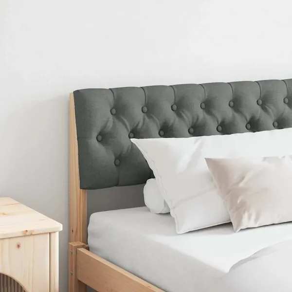 Tête de lit capitonnée Gris foncé 180 cm Pin massif