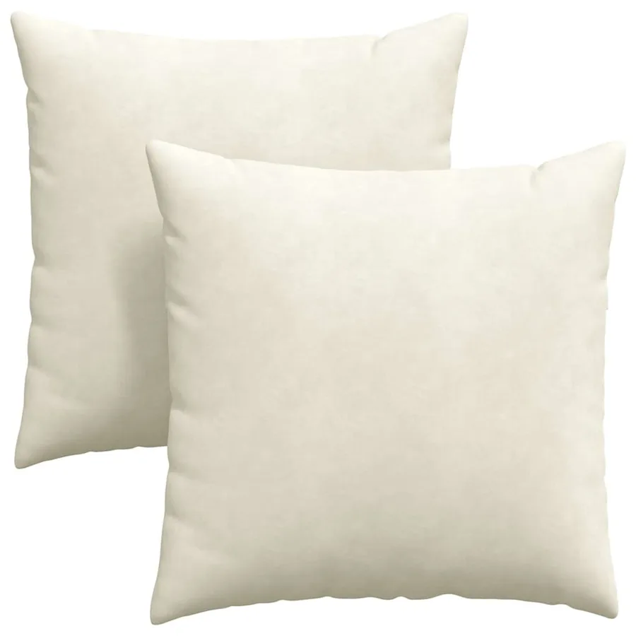 Coussins de canapé 2 pcs Crème 80 x 80 cm - 2
