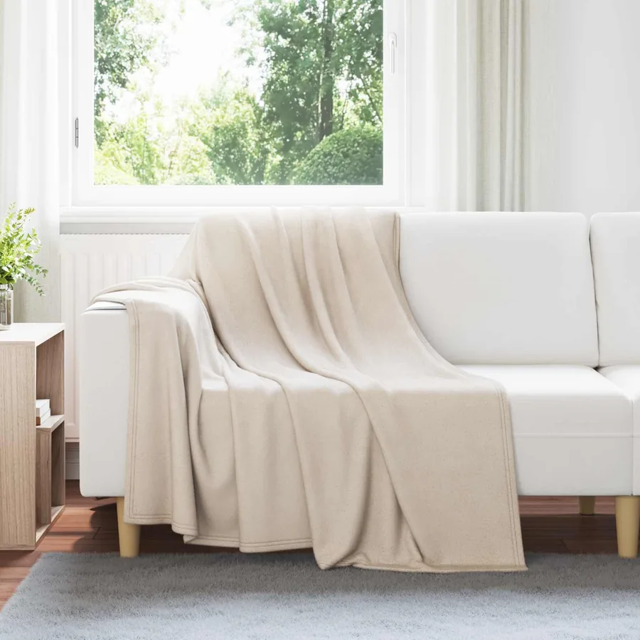 Couvertures à jeter 24 pcs Beige 200 x 150 cm Toison