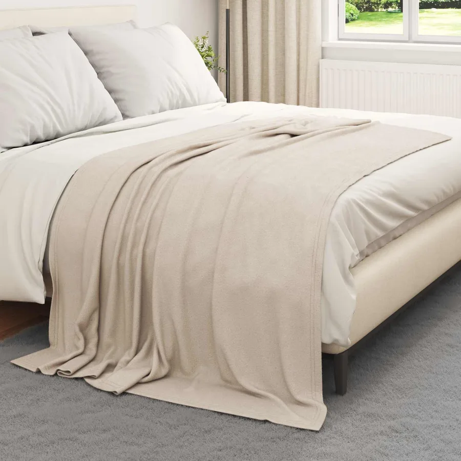 Couvertures à jeter 24 pcs Beige 200 x 150 cm Toison - 3