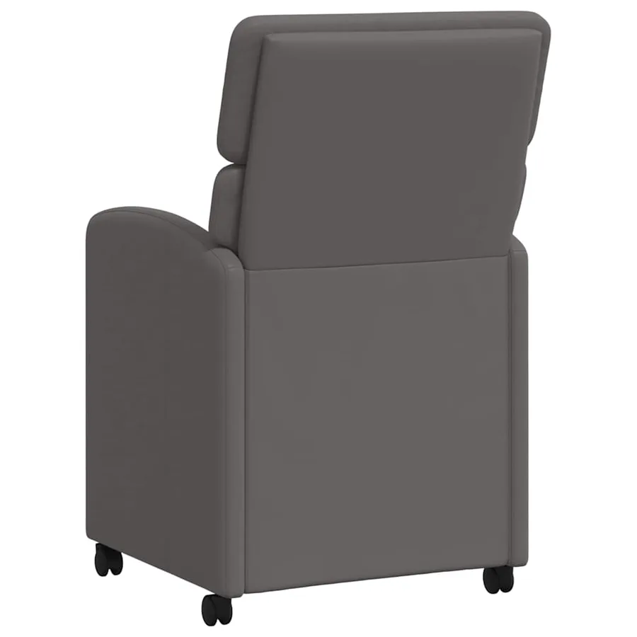 Chaises de Salle à Manger avec Roues 2 pcs Gris 58 x 65 x 98 cm - 6