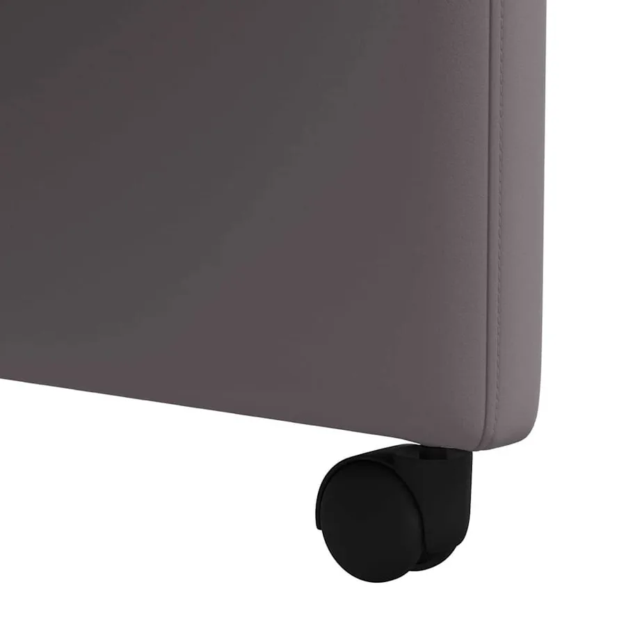 Chaises de Salle à Manger avec Roues 2 pcs Gris 58 x 65 x 98 cm - 9