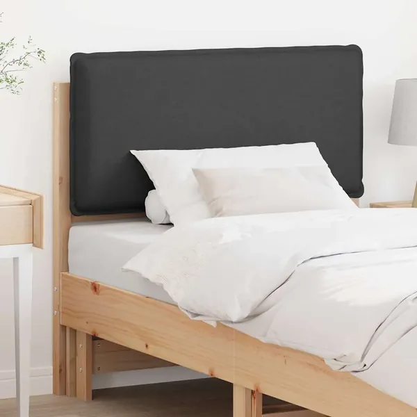 Tête de lit capitonnée Gris Naturel et Foncé 90 cm Pin massif