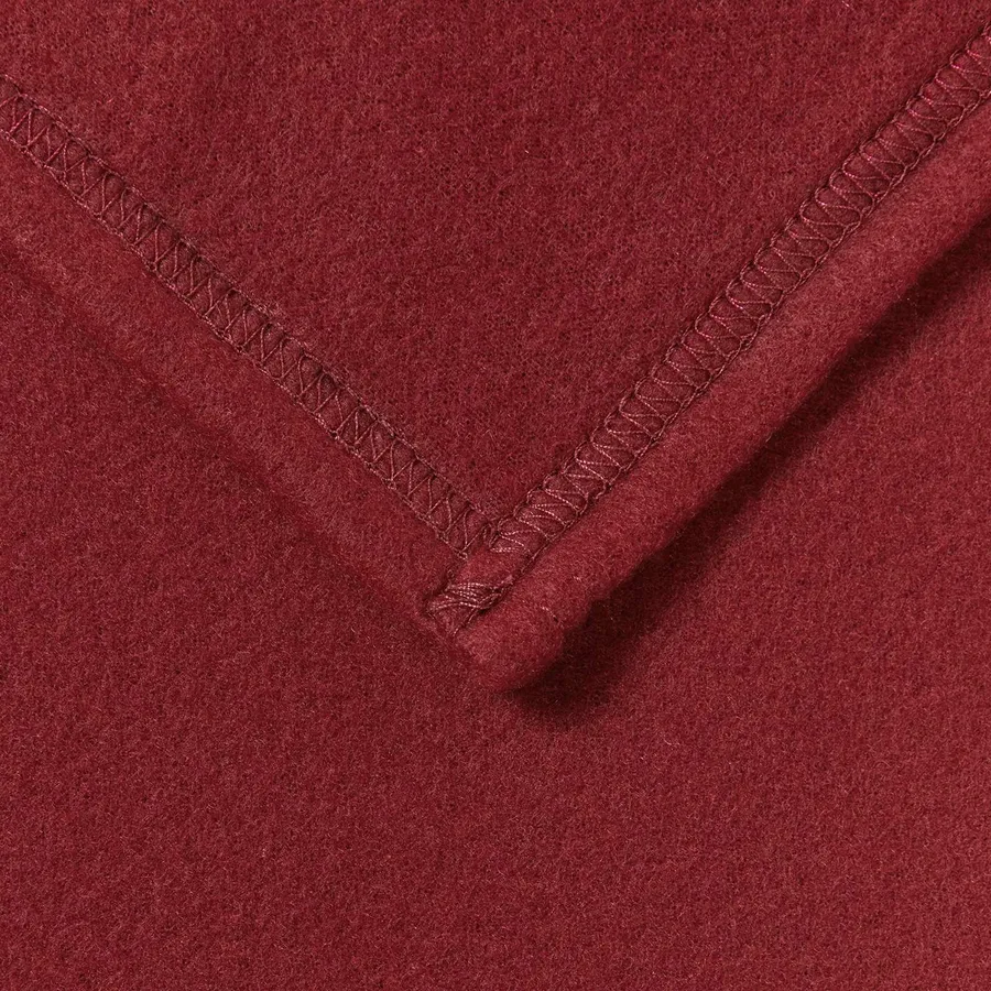 Jeté Rouge Bordeaux 240 x 220 cm Toison - 5
