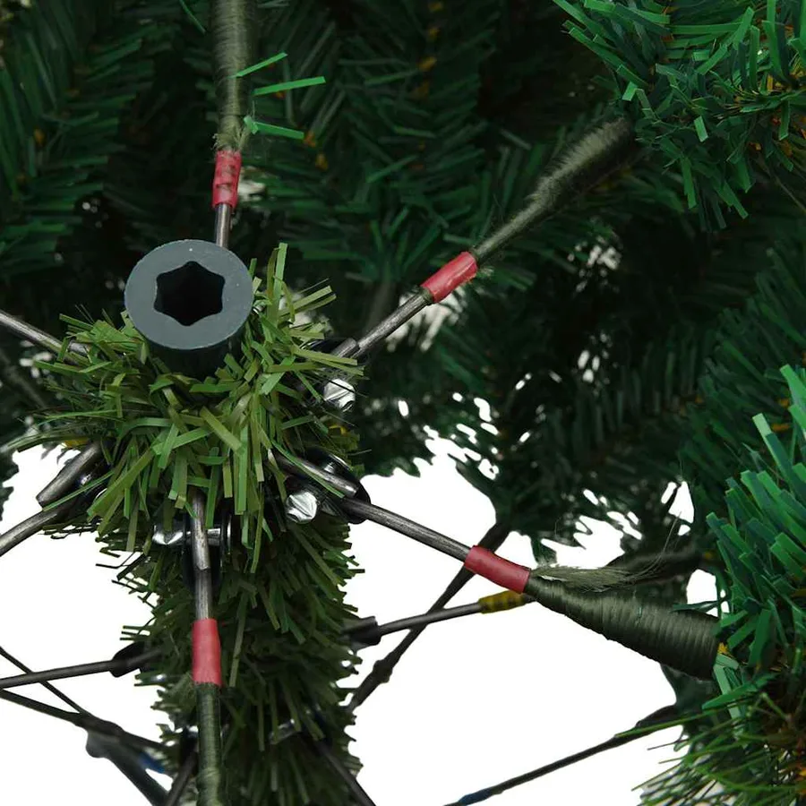 Sapin de Noël artificiel avec 150 LED Vert 120 cm PE et PVC - 11