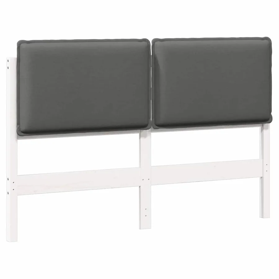 Tête de lit capitonnée Blanc et gris clair 140 cm Pin massif - 2