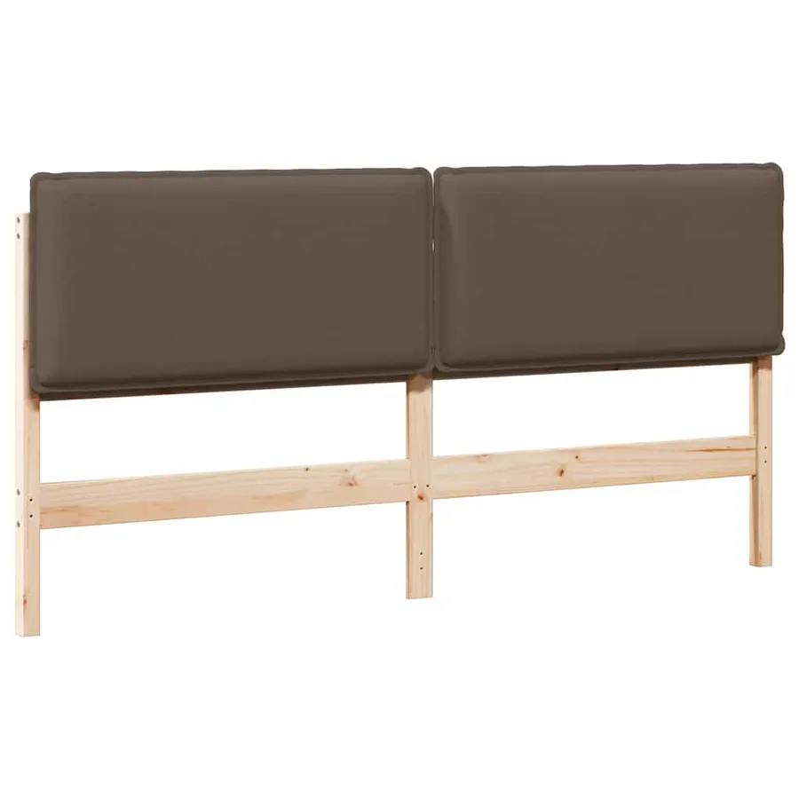 Tête de lit capitonnée Gris Naturel et Clair 180 cm Pin massif - 2