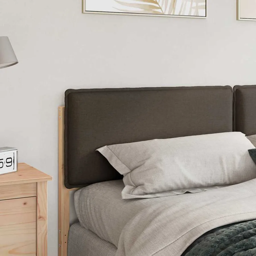 Tête de lit capitonnée Gris Naturel et Clair 180 cm Pin massif - 3