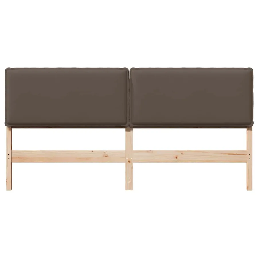 Tête de lit capitonnée Gris Naturel et Clair 180 cm Pin massif - 4