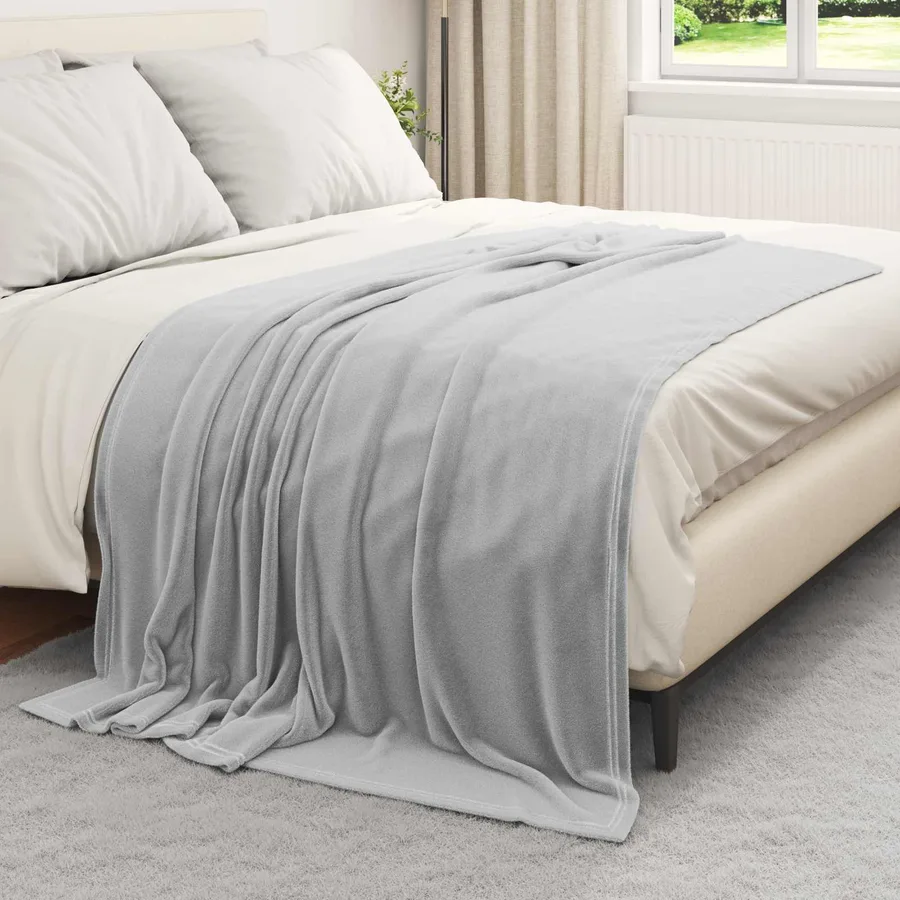 Couvertures à jeter 6 pcs Gris 150 x 200 cm Toison - 3