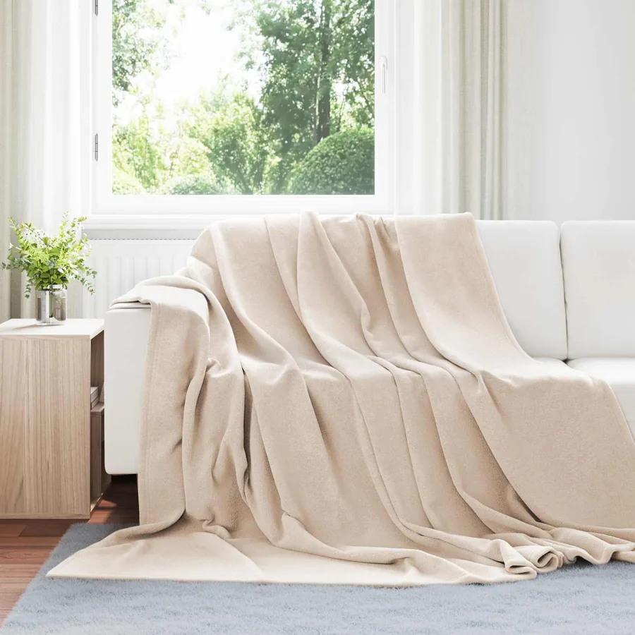 Couvertures à jeter 6 pcs Beige 240 x 270 cm Toison