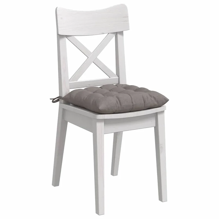 Coussins de siège 4 pcs Taupe 40 x 40 x 6 cm tissu - 3