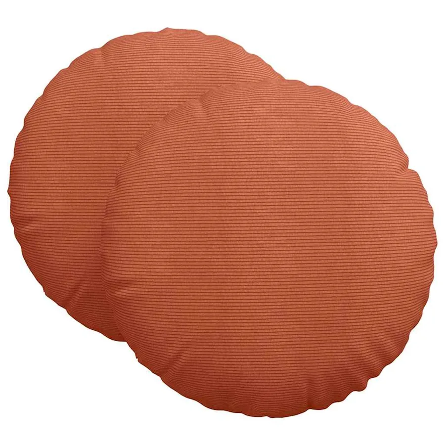 Coussins de siège 2 pcs Rouge orange Ø 80 cm - 2
