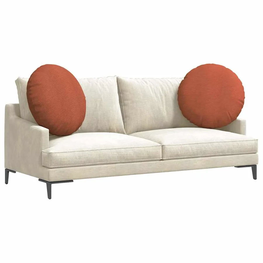 Coussins de siège 2 pcs Rouge orange Ø 80 cm - 3
