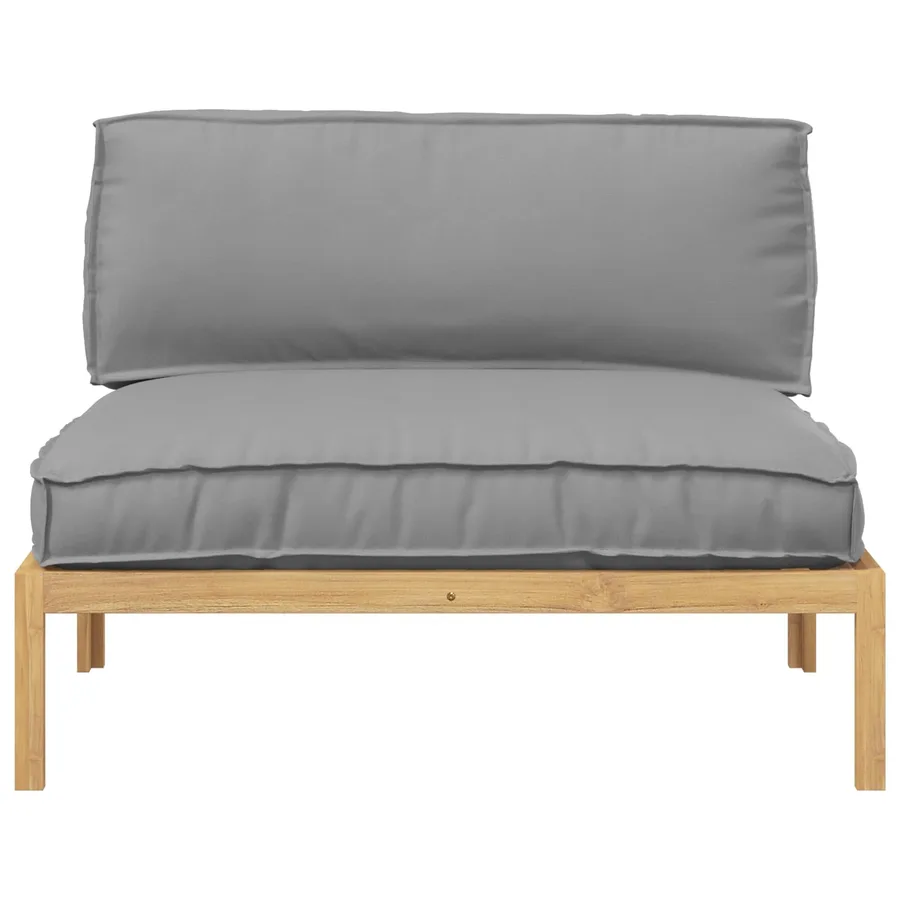 Ensemble de Canapés Gris 120 x 92 x 69 cm Bois d'Acacia Massif - 6