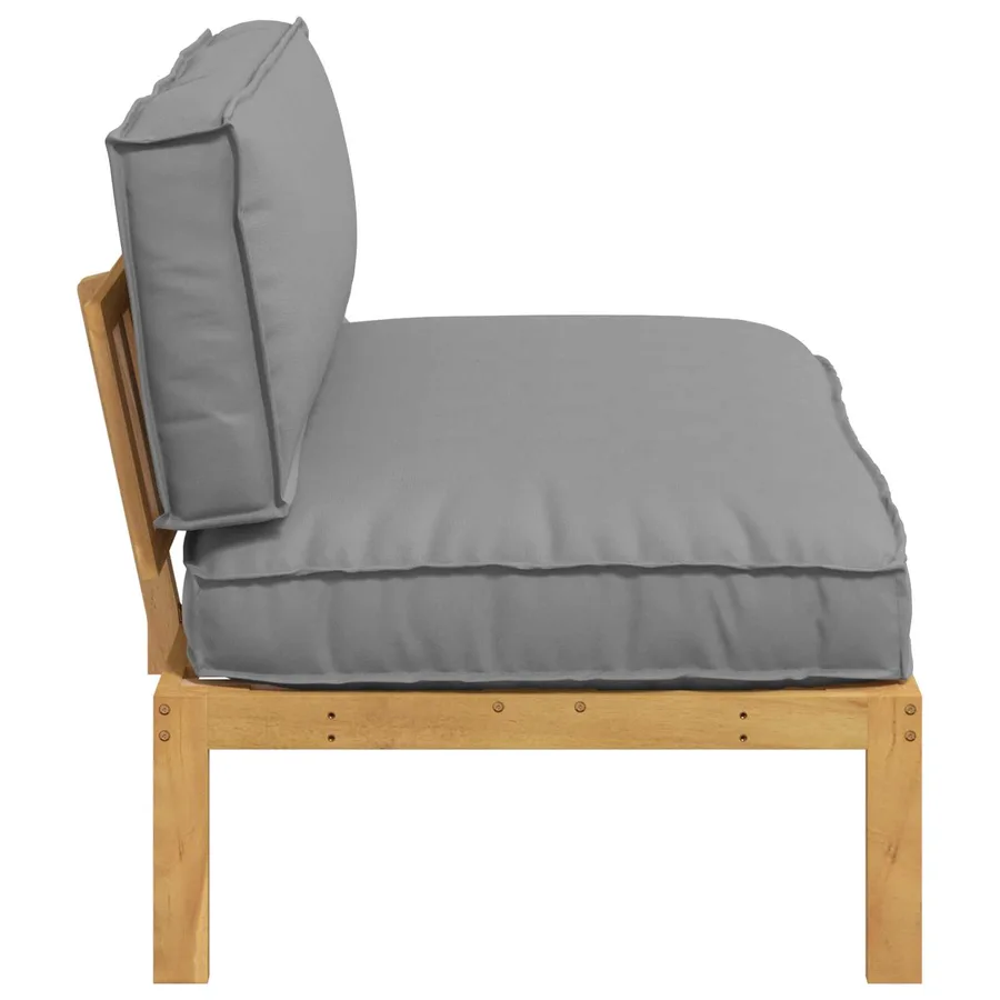Ensemble de Canapés Gris 120 x 92 x 69 cm Bois d'Acacia Massif - 7