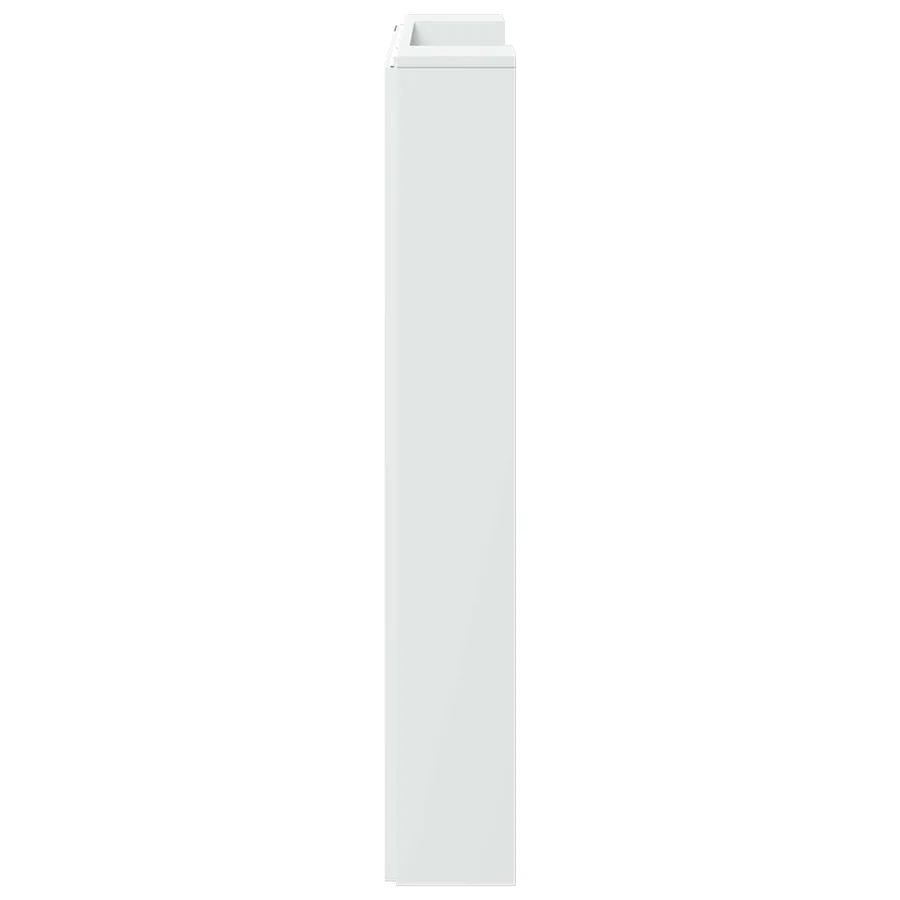 Tête de lit de rangement avec LED Blanc Bois d'ingénierie - 6