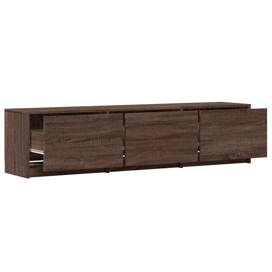Meuble TV avec LED 165 x 34 x 40 cm Chêne brun - 10