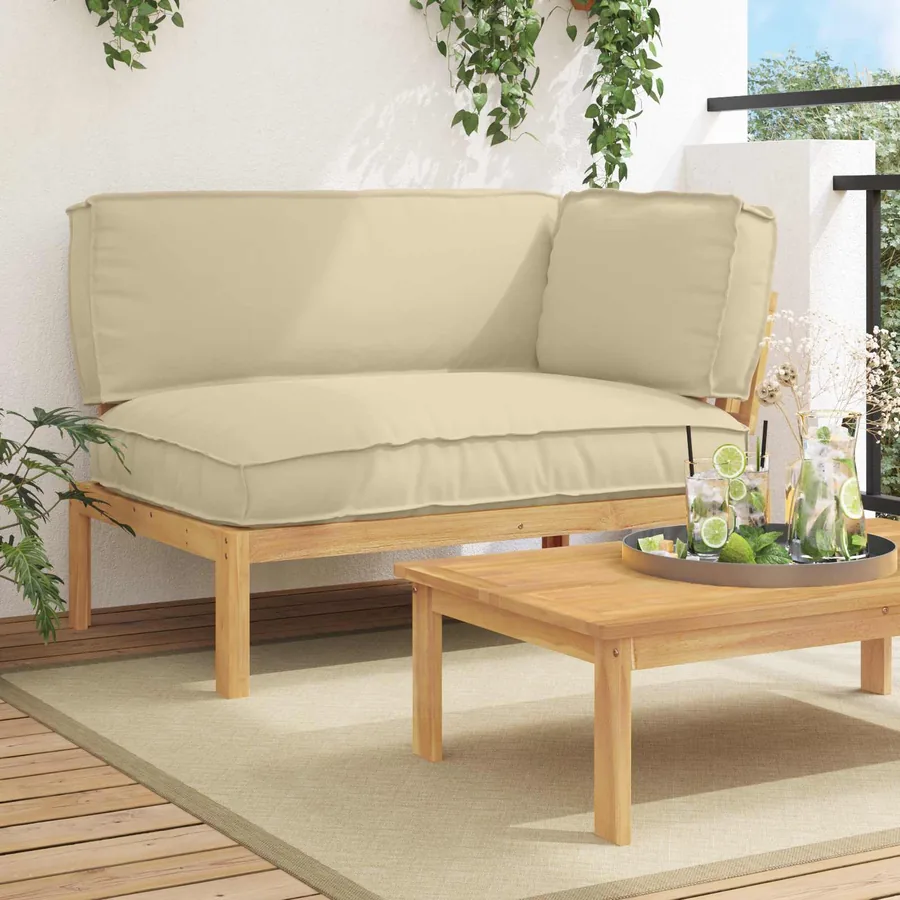 Ensemble de Canapés Beige 133 x 92 x 69 cm Bois d'Acacia Massif
