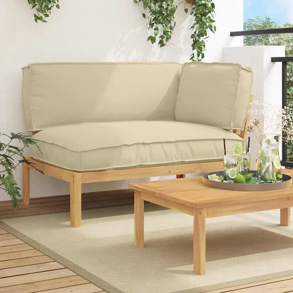 Ensemble de Canapés Beige 133 x 92 x 69 cm Bois d'Acacia Massif