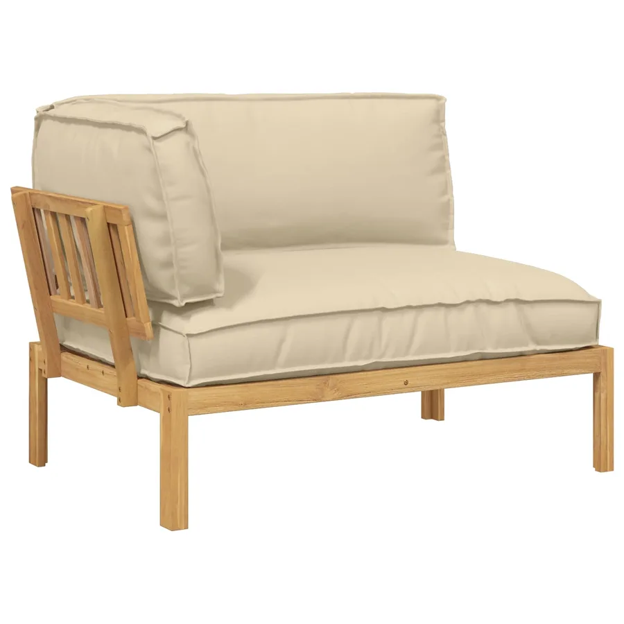 Ensemble de Canapés Beige 133 x 92 x 69 cm Bois d'Acacia Massif - 2