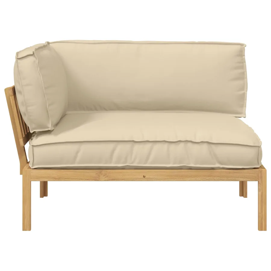 Ensemble de Canapés Beige 133 x 92 x 69 cm Bois d'Acacia Massif - 7