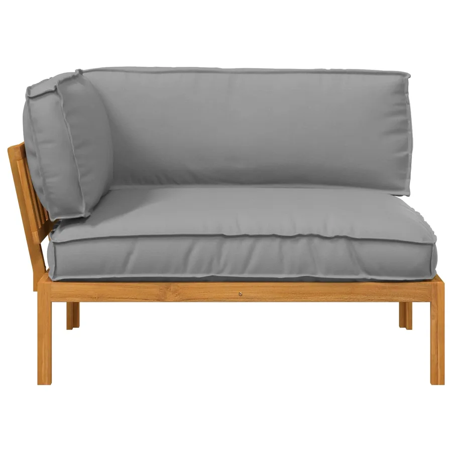 Ensemble de Canapés Gris 133 x 92 x 69 cm Bois d'Acacia Massif - 6