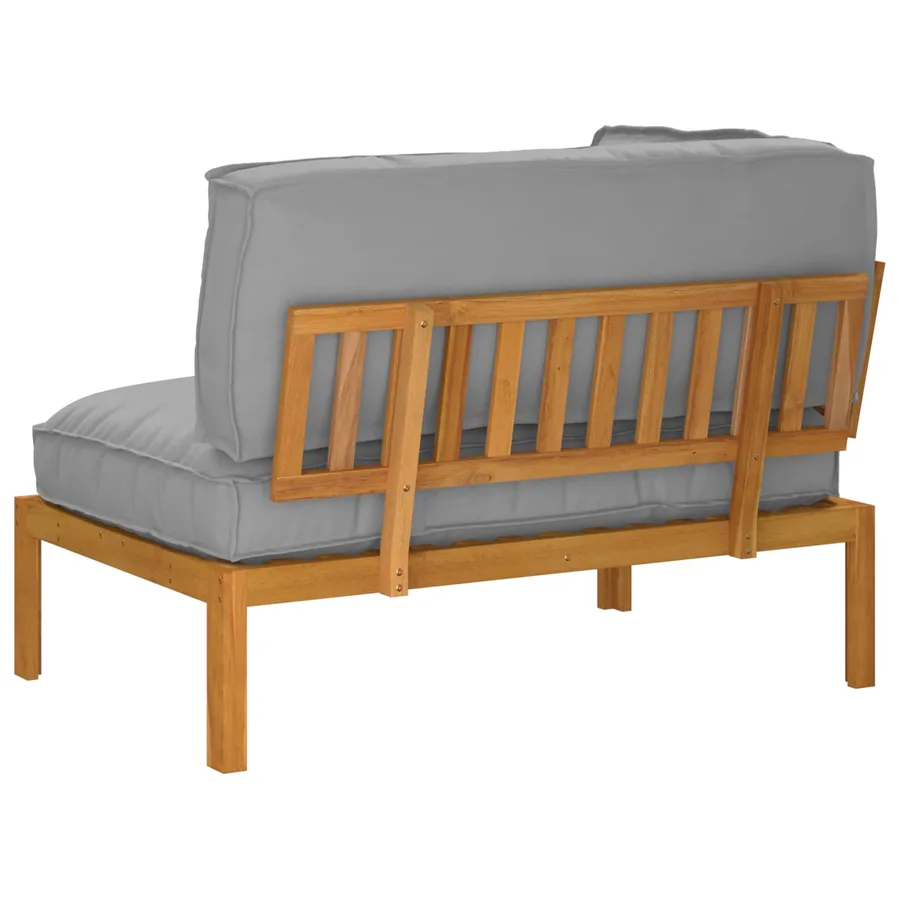 Ensemble de Canapés Gris 133 x 92 x 69 cm Bois d'Acacia Massif - 8