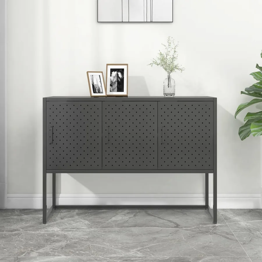 Buffet Anthracite 105x35x75 cm Acier