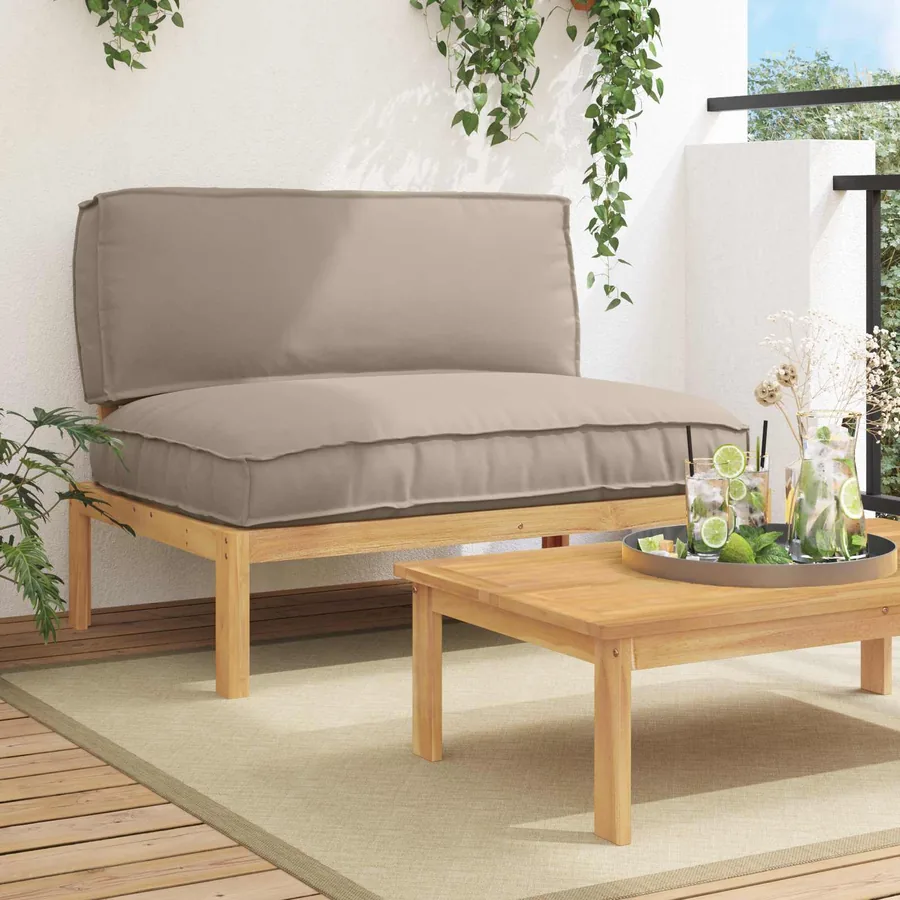 Ensemble de Canapés Taupe 120 x 92 x 69 cm Bois d'Acacia Massif