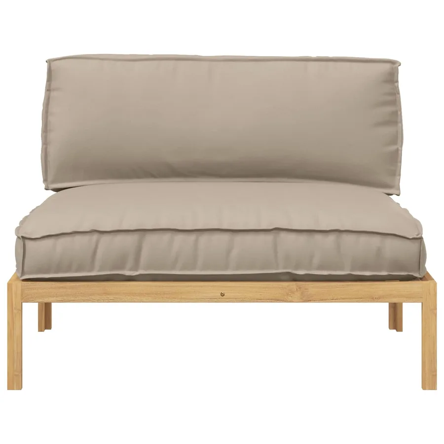 Ensemble de Canapés Taupe 120 x 92 x 69 cm Bois d'Acacia Massif - 6