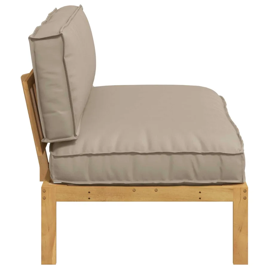 Ensemble de Canapés Taupe 120 x 92 x 69 cm Bois d'Acacia Massif - 7