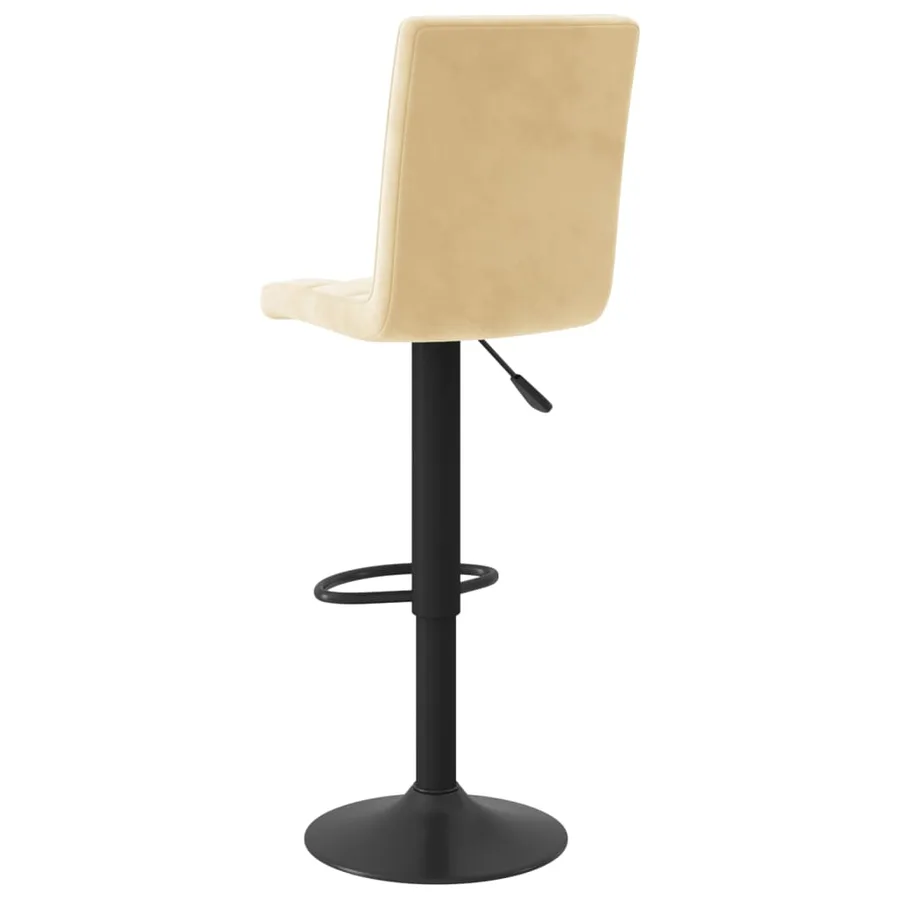 Tabourets de bar lot de 2 crème velours - 6