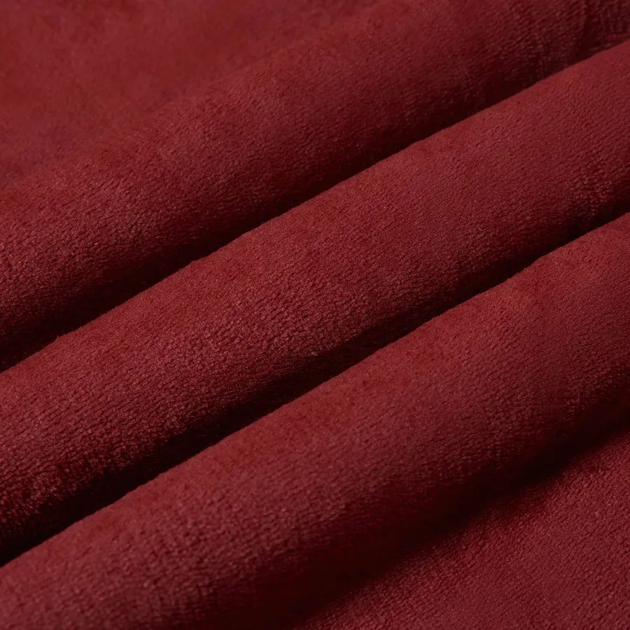 Jeté Rouge Bordeaux 240 x 270 cm Toison - 7