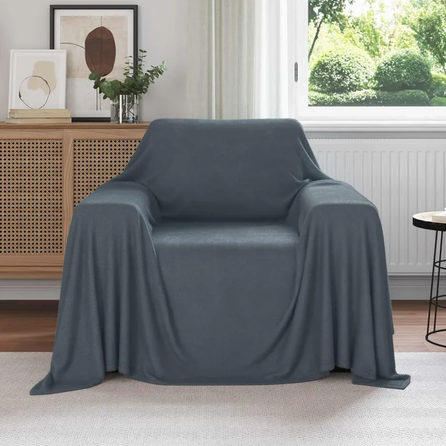 Couvertures à jeter 6 pcs Gris foncé 210 x 140 cm Toison