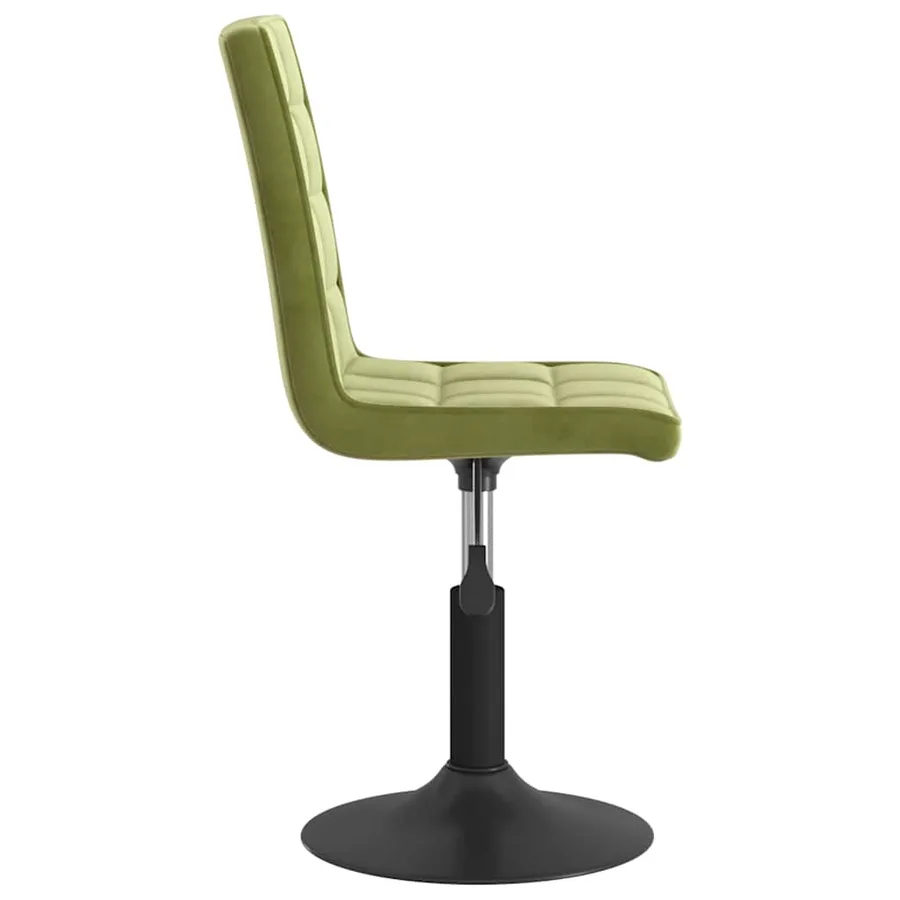 Chaises pivotantes à manger lot de 2 vert clair velours - 5