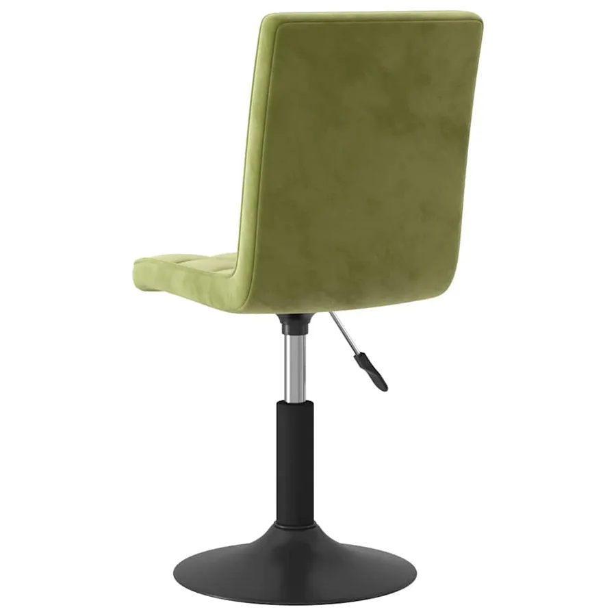 Chaises pivotantes à manger lot de 2 vert clair velours - 6